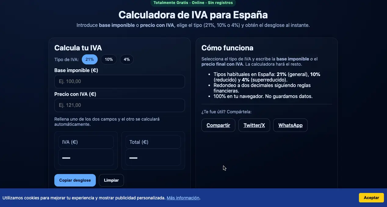 Calculadora IVA